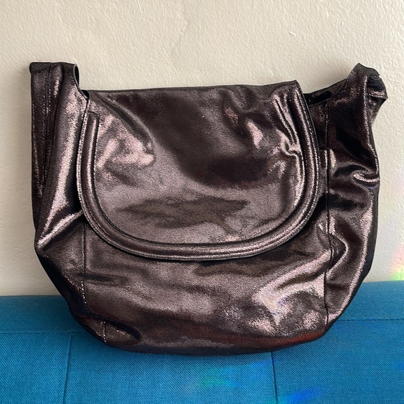 Halston Heritage Bags New Halston Heritage Metallic Silver Leather